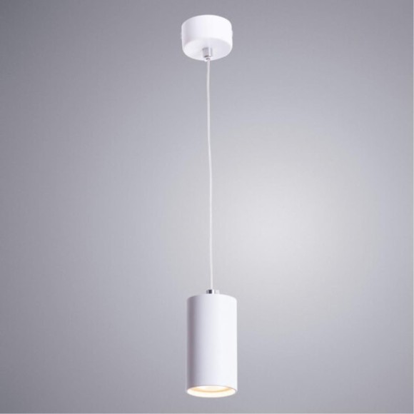 Подвесной светильник цилиндр Arte Lamp A1516SP-1WH CANOPUS под лампу 1xGU10 35W