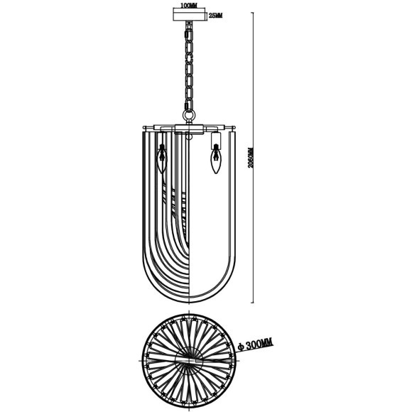 Подвесной светильник с 3 лампами Freya FR5182PL-03CH ONDA под лампы 3xE14 60W