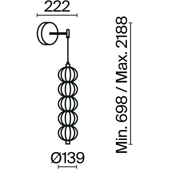 Настенный светильник (бра) Maytoni MOD216WL-L10G3K