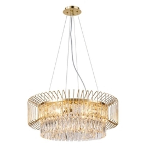 Хрустальная подвесная золотая люстра в виде кольца Favourite 4779-6P