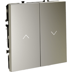 VLS020704 Выключатель для жалюзи звонкового типа для управления электроприводами шелкового цвета 10А (2200 Ватт) VOLTUM S70 (шелк)