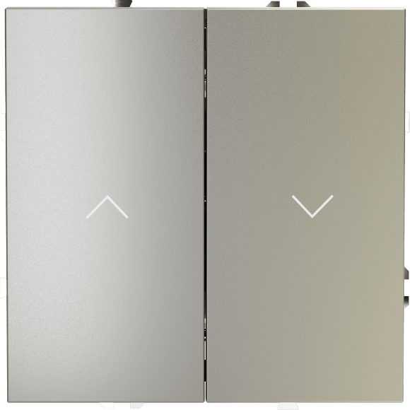 VLS020704 Выключатель для жалюзи звонкового типа для управления электроприводами шелкового цвета 10А (2200 Ватт) VOLTUM S70 (шелк)