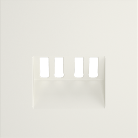 VLS001513 Накладка для розетки акустической 4-местной для подключения звуковоспроизводящих устройств (для проводов сечением 0,5 — 4 ММ²) бежевого цвета VOLTUM S70 (хлопок)