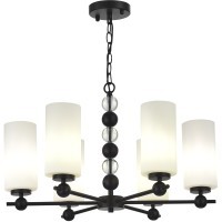 SL2003.403.06 Светильник подвесной ST-Luce черный/белый E27 6*40W AURORA