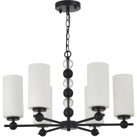 SL2003.403.06 Светильник подвесной ST-Luce черный/белый E27 6*40W AURORA
