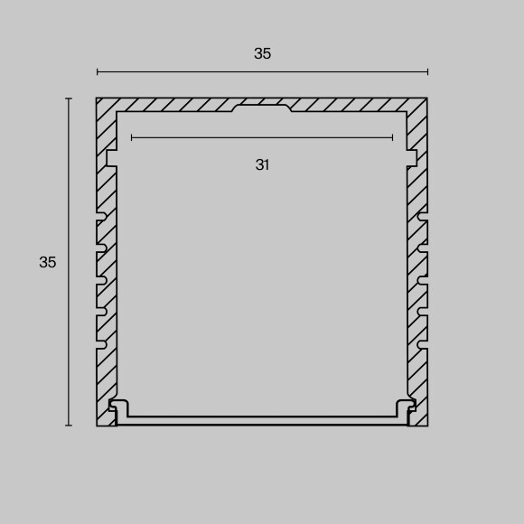 Профиль Led Strip ALM-3535A-S-2M