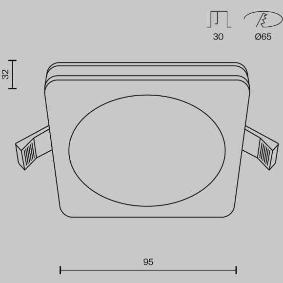 Встраиваемый светильник Technical DL2001-L7B4K