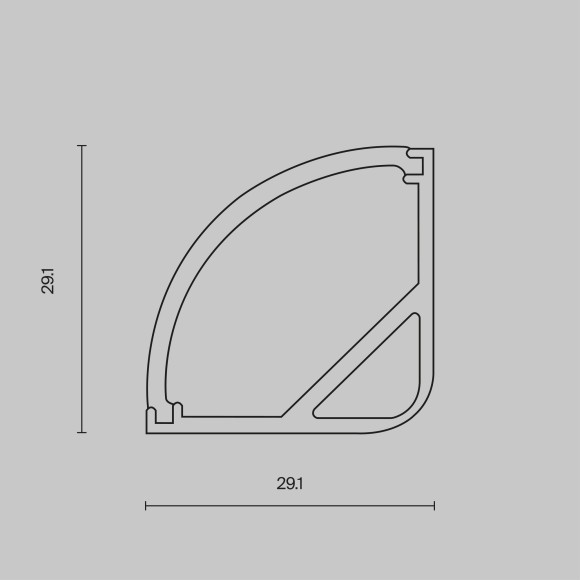 Алюминиевый профиль накладной 30x30 ALM-3030B-S-2M