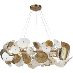 SL1518.303.10 Светильник подвесной ST-Luce Латунь/Белый G9 10*5W 4000K DAHLIA