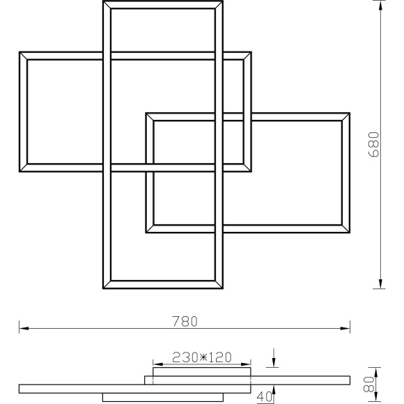 Люстра потолочная Maytoni MOD015CL-L80W Rida светодиодная 3xLED 80W