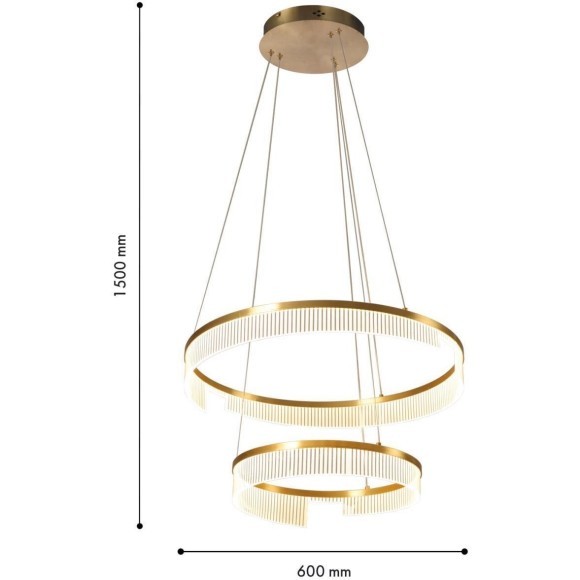 4678-6P, подвесная люстра, D600xH505/1500, LEDx50W, 3100LM, 3000K, IP20, included