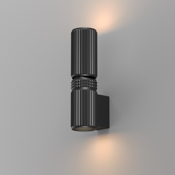 MOD475WL-02B Настенный черный поворотный светильник (бра) Maytoni под 2 сменных лампы GU10, без выкл. на корпусе