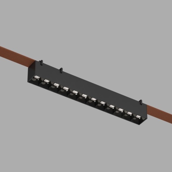 DK5670-BK Cветильник для трека-ремня Belty Smart, серия Grill, со светодиодом, L323*W40*H45мм, 48V DC, 12W, RA90, 24°, 2700-6000K, IP20, черный, алюминий