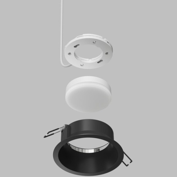 Встраиваемый светильник спот INER, до 15 Вт LED, GX53, IP20, алюминий, чёрный DK2155-BK