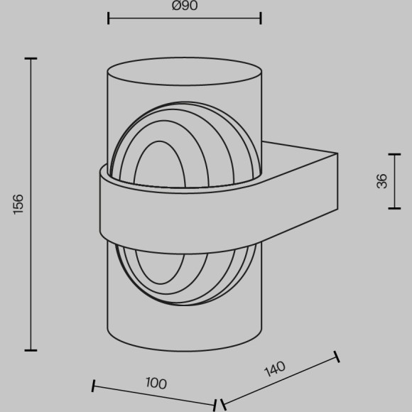 Настенный светильник (бра) Maytoni MOD480WL-L10BS3K